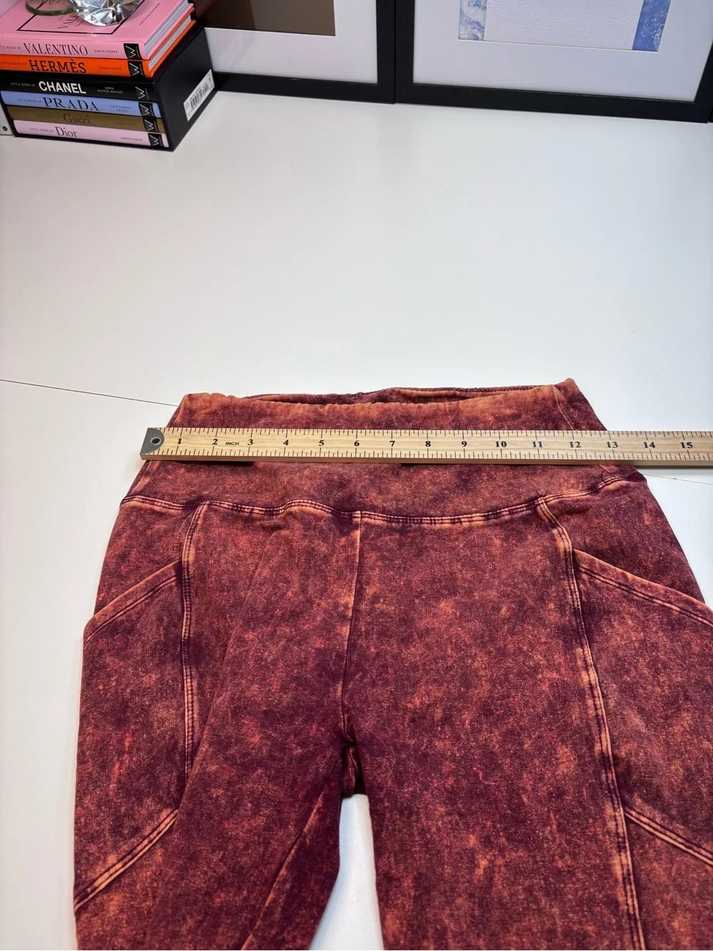 Zenana Rust Mineral-Wash Jeggings Size L